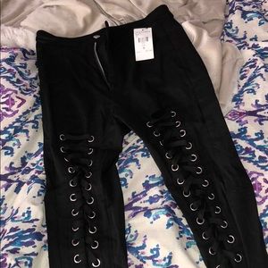 Women’s black embellished pants